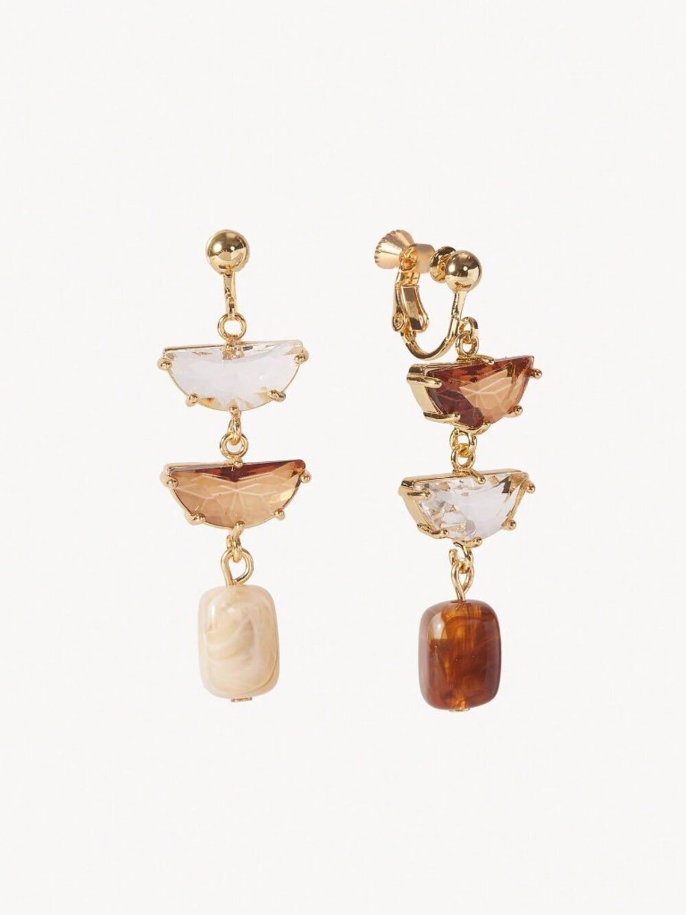 Multicolor Elegant Women's Dangle Earrings with Pearl Crystal Design